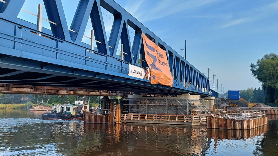 Nový most přes Labe na trati Čelákovice – Lysá nad Labem