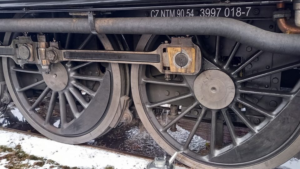 Parní lokomotiva ,Ušatá' - detail