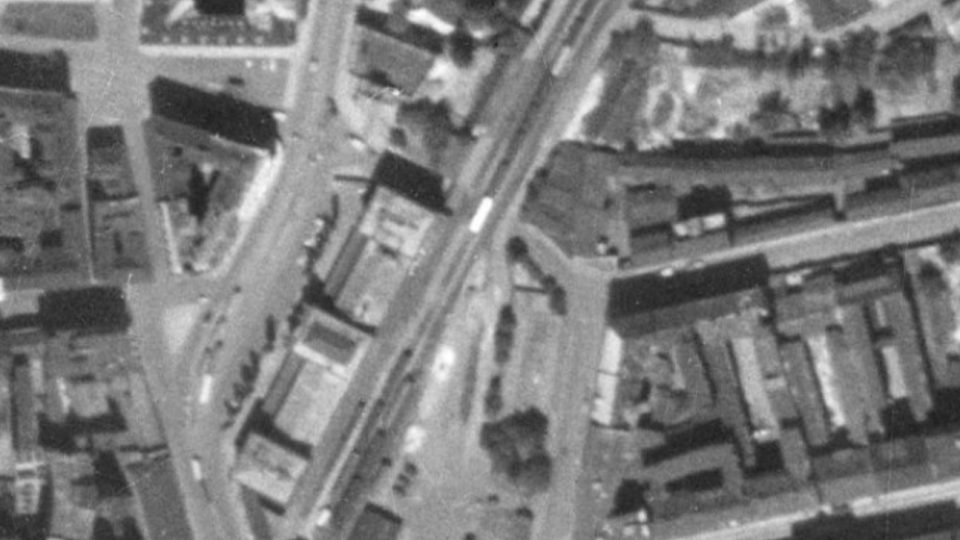 Letecký snímek z roku 1953 