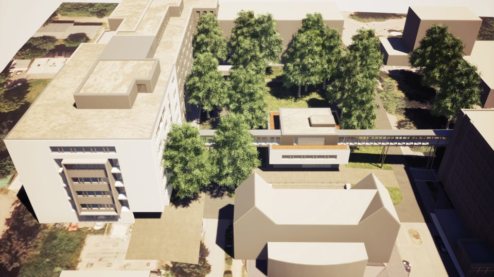 Přístavba benešovské nemocnice - vizualizace
