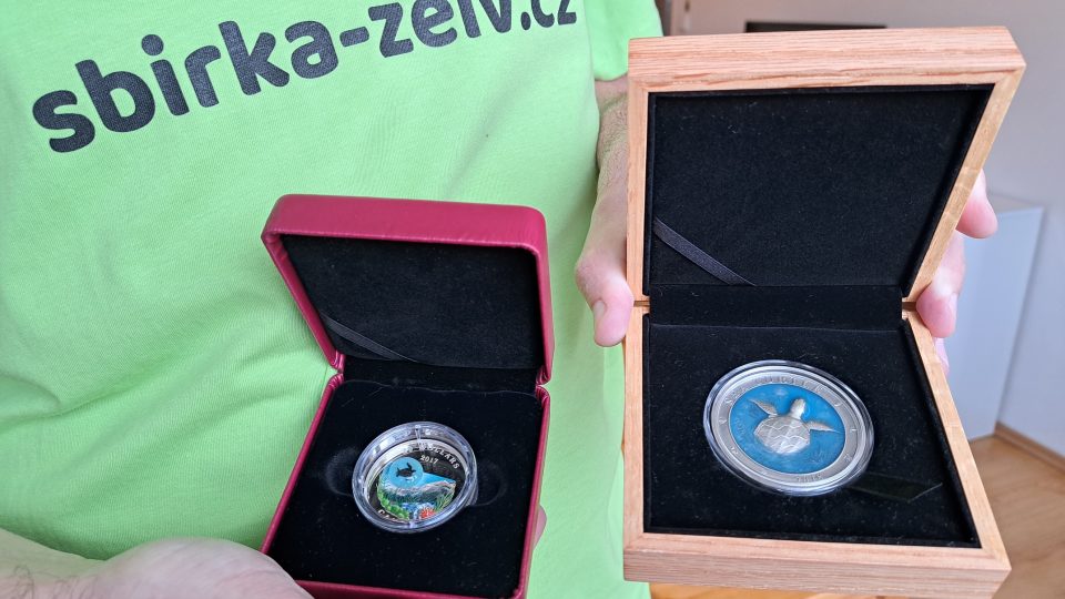 David Kopecký si cení hlavně cizokrajných mincí se želvami