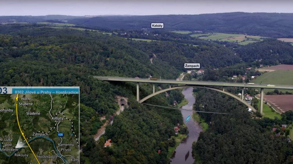 Plánový most přes Sázavu bude největší v Česku