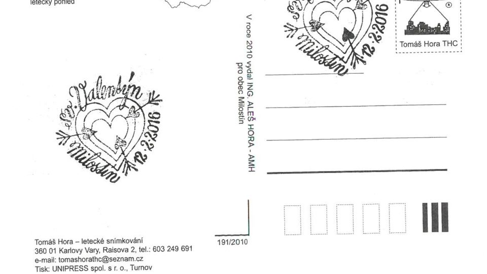 Valentýnské poštovní razítko - 2016