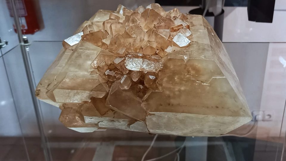 Krystal cukru v Muzeu cukrovarnictví, lihovarnictví, řepařství a města Dobrovice