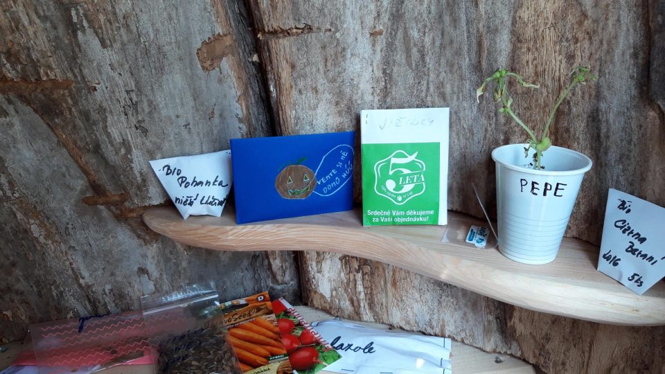 Do Semínkomatu místní obyvatelé nosí přebytečná semínka ze svých zahrádek, ale také třeba naklíčené rostliny - foto Bára Kvapilová.jpg