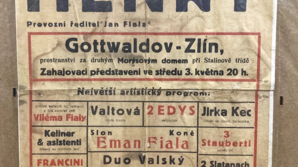 Sbírka cirkusových plakátů v Ringellandu Habrkovice