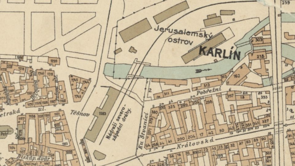 Mapa z roku 1909 
