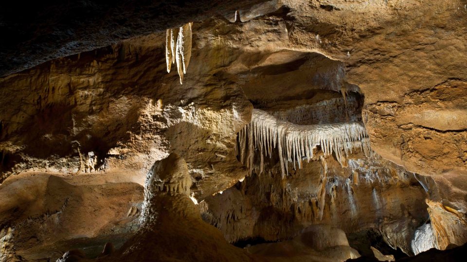 Koněpruské jeskyně ukrývají zajímavé útvary jako jsou tyto Varhany