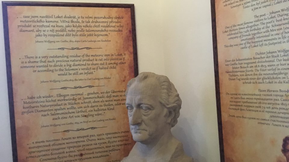 J.W. Goethe navštívil několikrát Loket a o vzácném meteoritu psal i svým známým