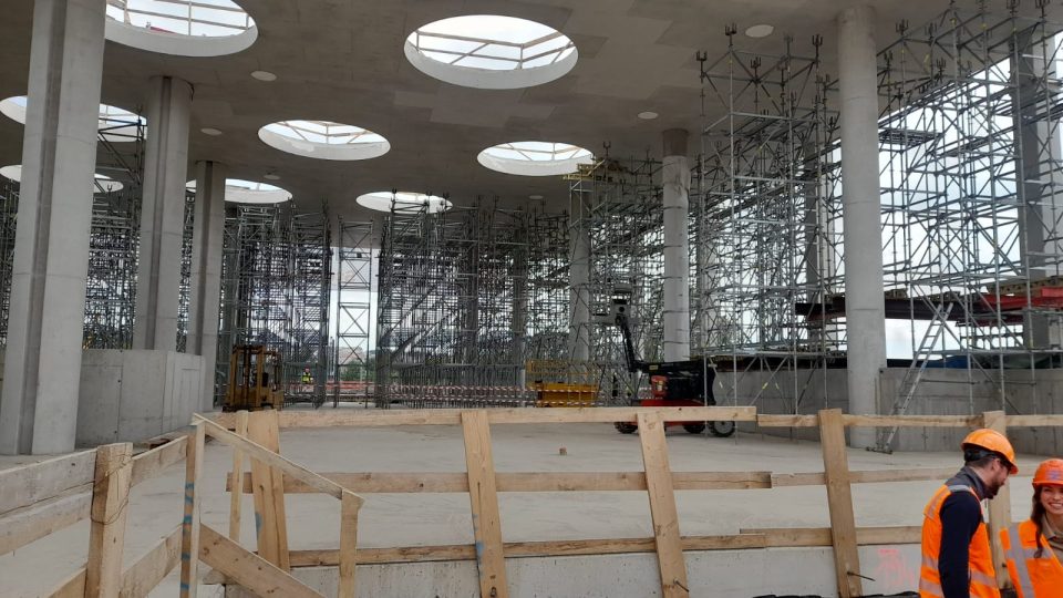 Stavba nového nádraží Praha Bubny