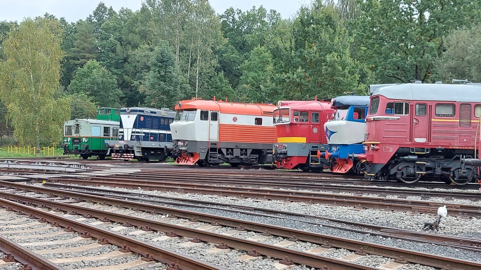 Historické lokomotivy v Muzeu Českých drah v Lužné u Rakovníka