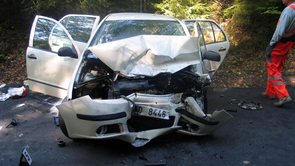Foto těžké dopravní nehody v roce 2007