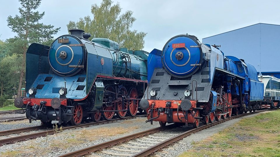 Historické lokomotivy v Muzeu Českých drah v Lužné u Rakovníka