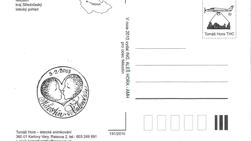 Valentýnské poštovní razítko - 2013