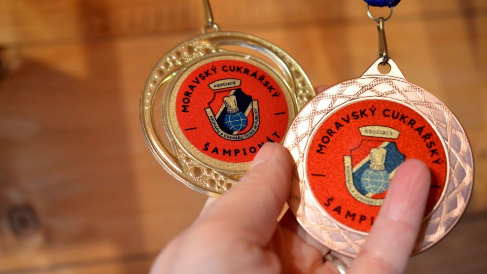 Medaile z Moravského cukrářského šampionátu