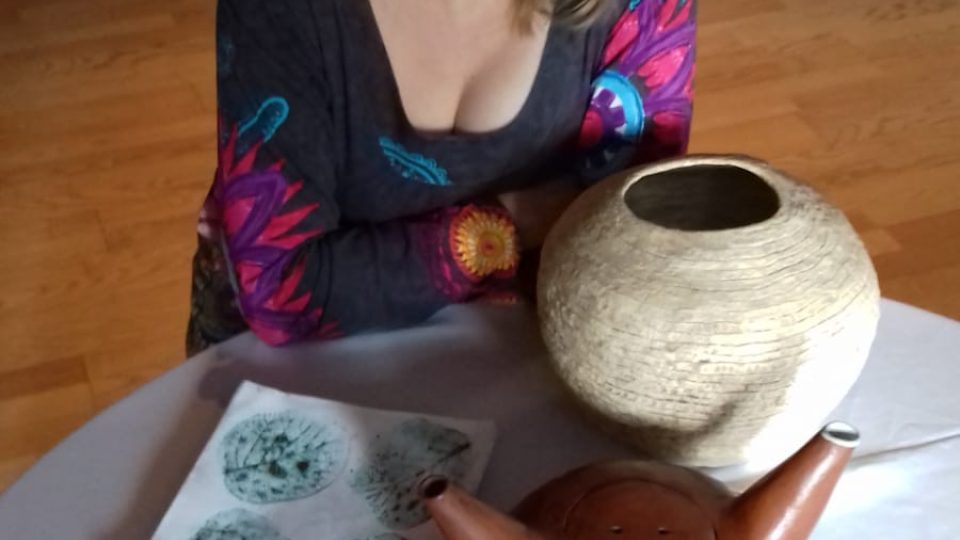 Michaela Fischerová se svou keramikou